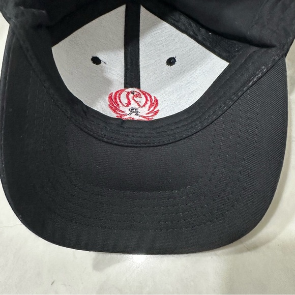 Ruger Firearms Black With Red Logo Strapback Cap Hat Embroidered - Picture 6 of 9